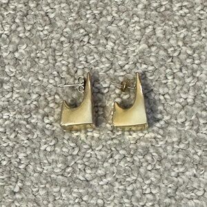 Gold Triangle Earrings